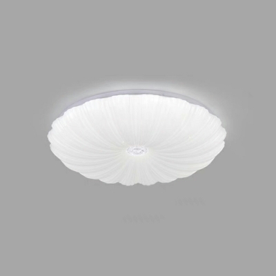 Contemporary Style Pendant Light Round Shape Wrought Iron Acrylic Ceiling Light
