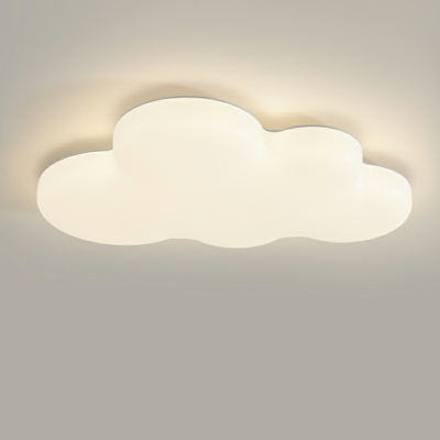 LED Contemporary Pendant Light Cloud Shape Wrought Iron Flushmount Light  for Kids'Room