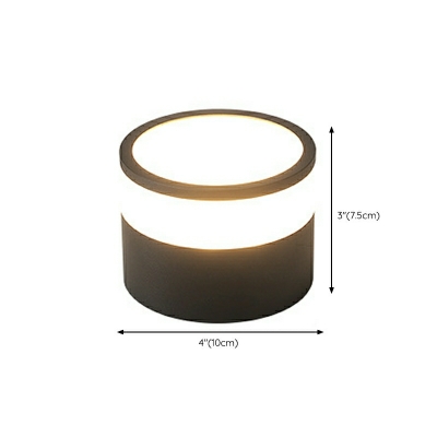LED Contemporary Pendant Light Cylinder Shape Wrought Iron Ceiling Light