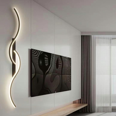 Modern Rubber Wall Mounted Light Fixture Twist for Living Room