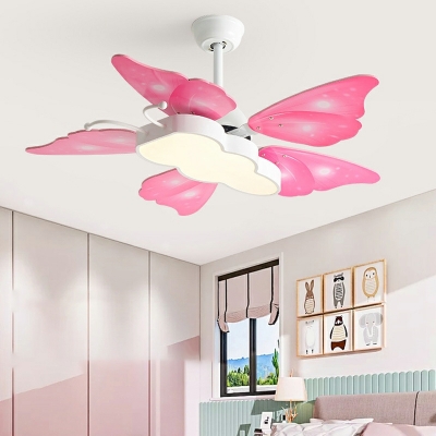 LED Contemporary Pendant Light  Wrought Iron Kids' Room Ceiling Fan Light