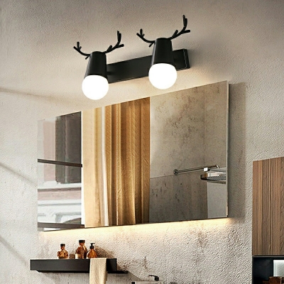 Modern Wall Mounted Light Fixture Metal Antler for Living Room