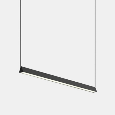 Minimalist Island Light Strip Shape Wrought Iron Chandelier for Living Room