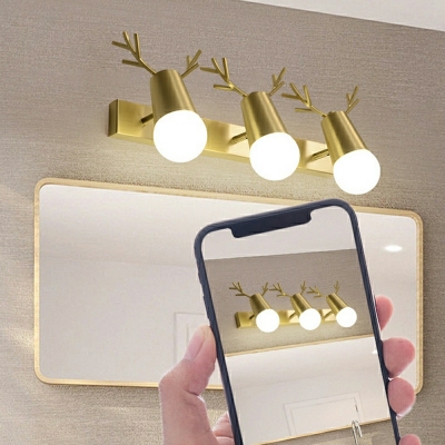 Modern Wall Mounted Light Fixture Metal Antler for Living Room