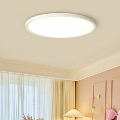 LED Contemporary Ceiling Light Simple Pendant Light Fixture for Living Room in White