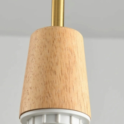 Modern Ceiling Light Wood Nordic Style Glass Flushmount Light