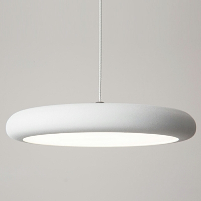 Modern Metal Hanging Pendnant Lamp Round Plate for Living Room