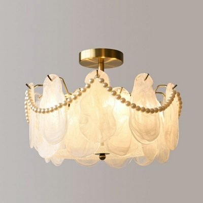 Colonial Style Chandelier Glass Metal Chandelier for Dining Room