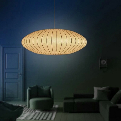 Modern Lantern Pendant Lighting Fixtures Plastic 1 Light for Living Room