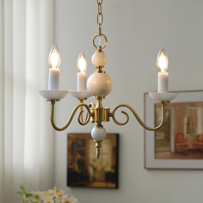 Industrial Style Wrought Iron Chandelier Glass Pendant Light for Dining Room