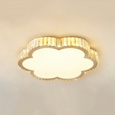 K9 Crystal Flush Mount Ceiling Light Fixture Modern Gold for Bed Room