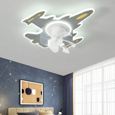 LED Contemporary Pendant Light  Children's Room Ceiling Fan Light