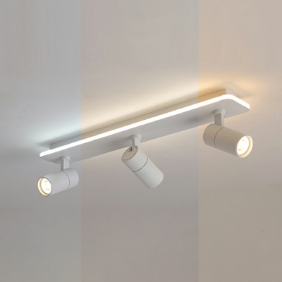 LED Contemporary Pendant Light Line Track Shape Wrought Iron Ceiling Light Fixture