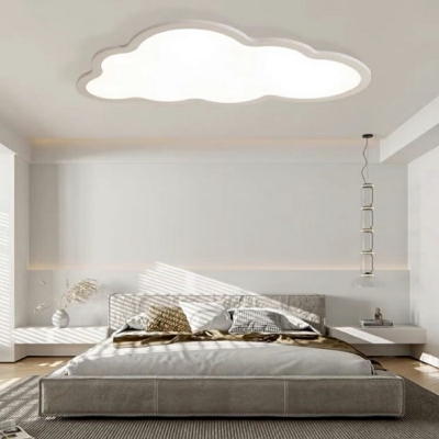 LED Simple Style Pendant Light Contemporary Cloud Shape Ceiling Light