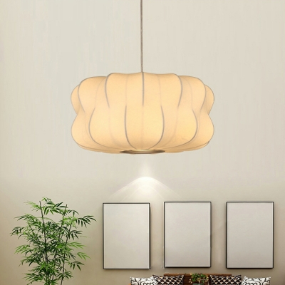 Modern Fabric Suspended Lighting Fixture Unique Shape for Living Room