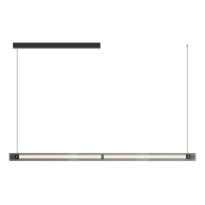 Modern Metal Chandelier Lighting Fixtures Linear Black for Dining Room