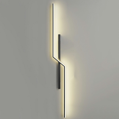 Modern Metal Flush Mount Wall Sconce Thin-Line for Living Room