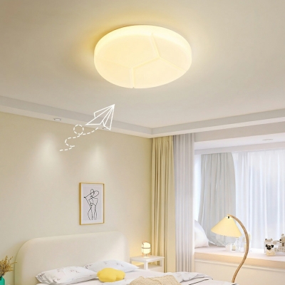 Round Modern Flush Mount Ceiling Lighting Fixture Plastic for Living Room