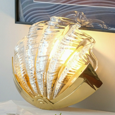 American Style Shell Shape Wall Light Metal Wall Lamp for Bathroom