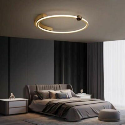 Ring Flush Mount Ceiling Light Fixtures Modern Metal for Living Room