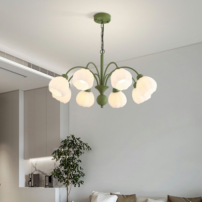 Simple Style Pendant Light Contemporary Bud Metal Chandelier