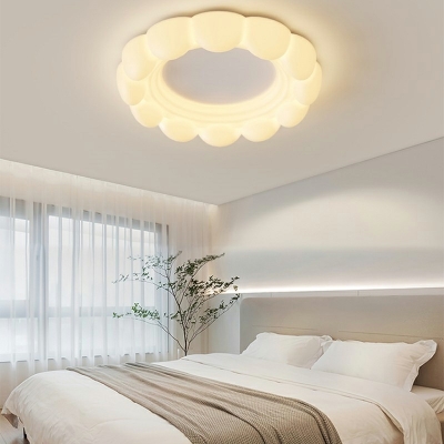LED Contemporary Pendant Light Flower Shape Wrought Iron Ceiling Light