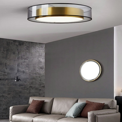 Modern Style Round Shape Flush Mount Chandelier Lighting for Living Room