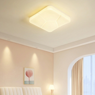 Round Modern Flush Mount Ceiling Lighting Fixture Plastic for Living Room
