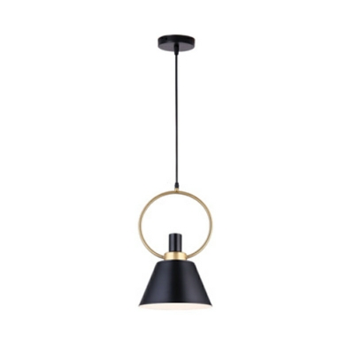 Cone Shaped Shade Hanging Pendnant Lamp Modern Metal for Living Room