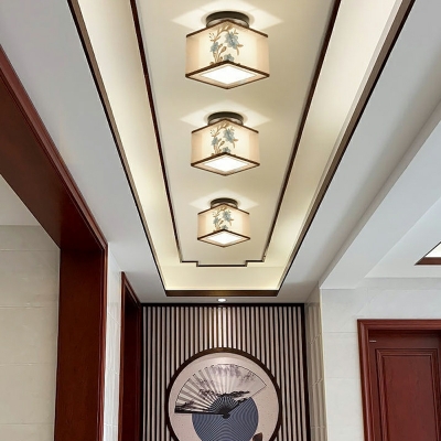 Cylindrical Traditional Flush Mount Recessed Lighting Fabric for Aisle