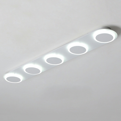 LED Contemporary Pendant Light Line Shape Metal Iron Ceiling Light