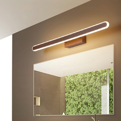 Metal Modern Streamlined Wall Mounted Vanity Lights for Bathroom