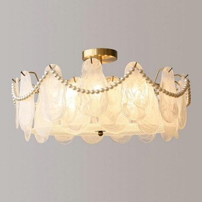 Colonial Style Chandelier Glass Metal Chandelier for Dining Room