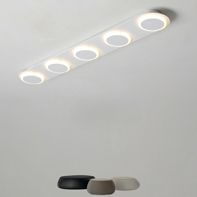 LED Contemporary Pendant Light Line Shape Metal Iron Ceiling Light