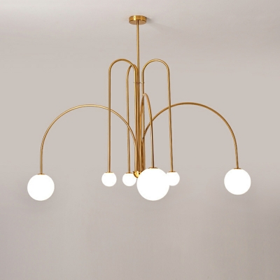 Metal Modern Chandelier Lighting Fixtures Molecular 6-Light for Living Room