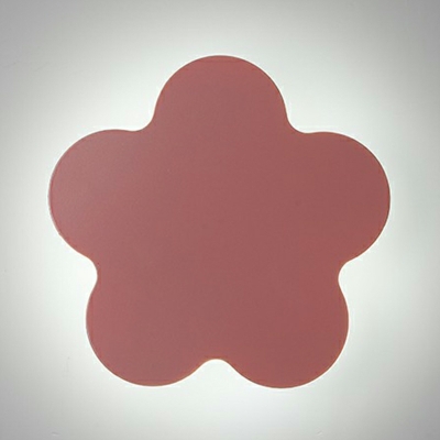 Hardwired Kids' Pink Acrylic Wall Lamp with 1-Light and Wall Control Switch