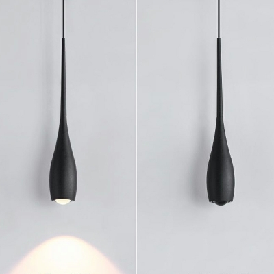 Modern LED Pendant with Round Canopy and Adjustable Hanging Length for Indoor Use