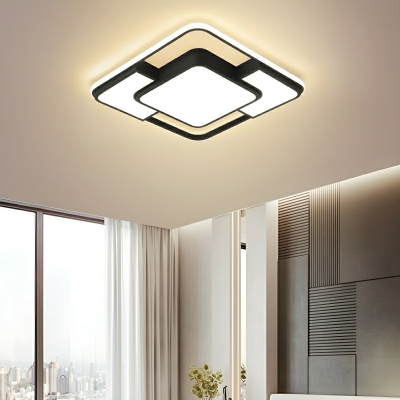 Modern Square Flush Mount LED Ceiling Light with Acrylic Material