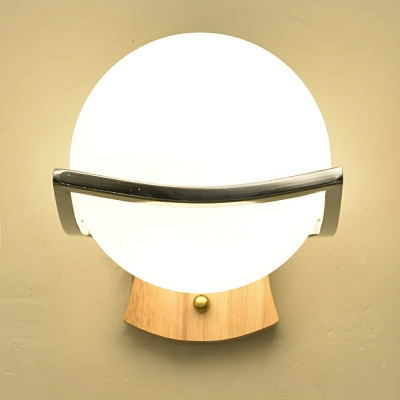 Yellow Glass Globe 1-Light Modern Wall Sconce for a Stylish Ambient Glow