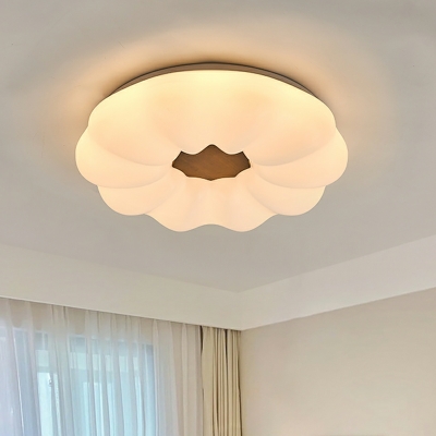Modern LED Flush Mount Ceiling Light with Clear Acrylic Shade for Residential Use