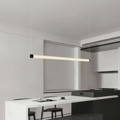 LED Bulb Modern Island Light with Adjustable Hanging Length and Glass Shade