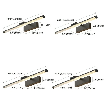 Modern Metal LED Vanity Light with Linear Design and Integrated LED