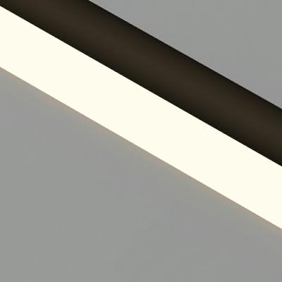 Modern Black LED Linear Island Light with Aluminum Shade - Stylish and Energy-Efficient Lighting