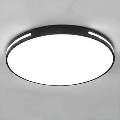 Modern Circle LED Bulbs Flush Mount Ceiling Light in White Acrylic Shade