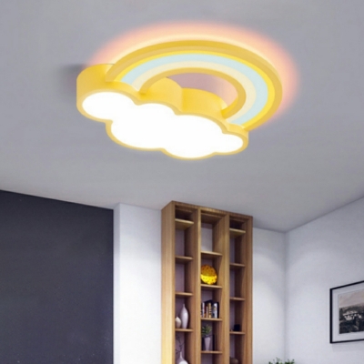 Modern LED Flush Mount Ceiling Light with Acrylic Shade for Residential Use