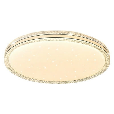 Modern LED Flush Mount Ceiling Light with White Acrylic Shade - Perfect for Residential Use