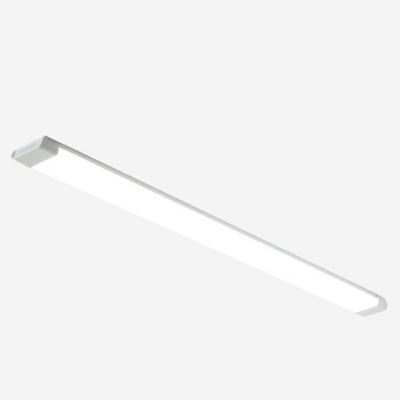 Modern LED Flush Mount Ceiling Light with White Acrylic Shade for Residential Use