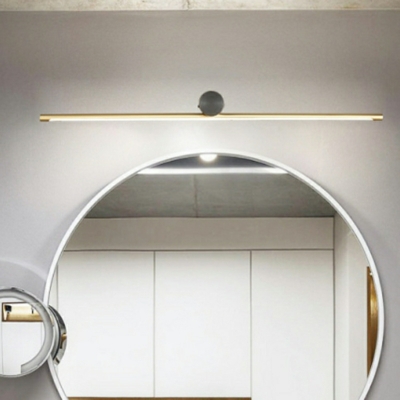 Modern Style Wall Light Iron Mirror Headlight for Living Room in Gold