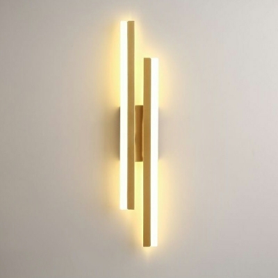 Modern 2-Light Hardwired Linear Wall Sconce with White Acrylic Shade