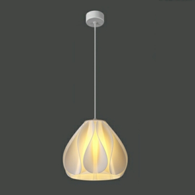Modern Beige Resin Pendant with Adjustable Hanging Length and Round Canopy